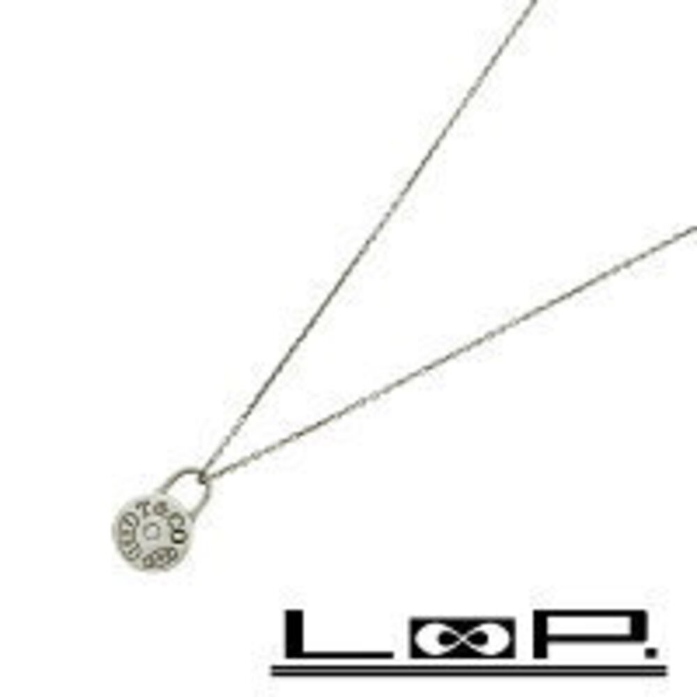 Tiffany Co Round Lock Necklace Silver Sterling Diamonds